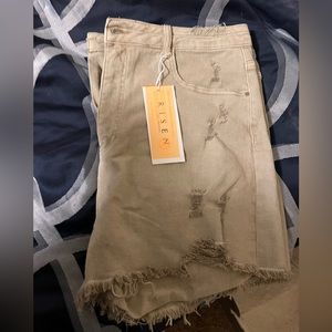 Risen size 3xl tan shorts, brand new with tags